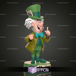 Mad Hatter Cartoon Sculptures 3D Printing