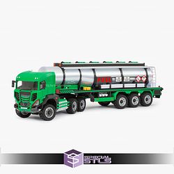 Mini Truck Rocky Tanker Trailer Sculptures 3D Printing