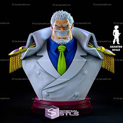 Monkey D Garp Bust Sculptures 3D Printing