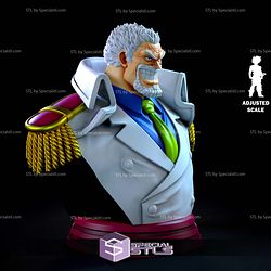 Monkey D Garp Bust Sculptures 3D Printing