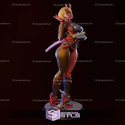 Oni Girl Standalone Sculptures 3D Printing