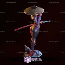 Oni Girl Standalone Sculptures 3D Printing