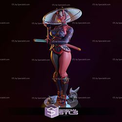 Oni Girl Standalone Sculptures 3D Printing