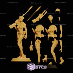 Quiet Sniper Standalone Sculptures 3D Printing