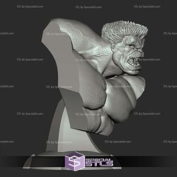 Red Hulk Bust Sculptures 3D Printing