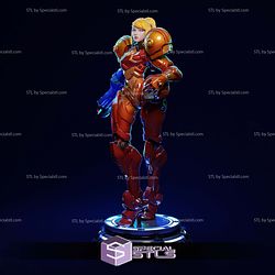 Samus Aran Red Armor Sculptures 3D Printing