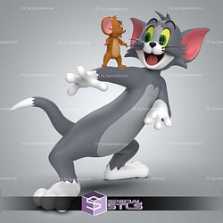 Tom and Jerry the Poster Sculptures 3D Printing