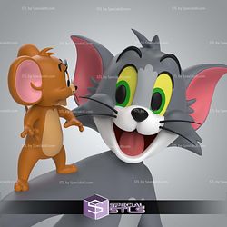 Tom and Jerry the Poster Sculptures 3D Printing