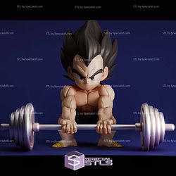 Vegeta and Goku Gym Sculptures 3D Printing