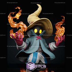 Vivi Fire Final Fantasy Sculptures 3D Printing