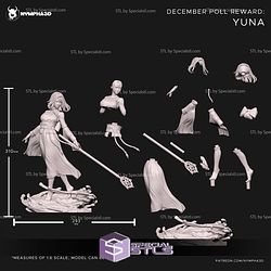 Yuna Final Fantasy V3 Sculptures 3D Printing