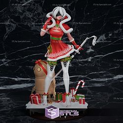 2B Christmas NieR Automata Sculptures 3D Printing