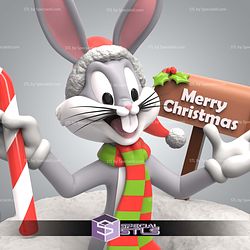 Bug Bunny Christmas Sculptures 3D Printing