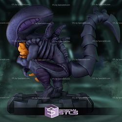 Chibi Xenomorph Alien Sculptures 3D Printing