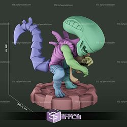 Chibi Xenomorph Alien Sculptures 3D Printing