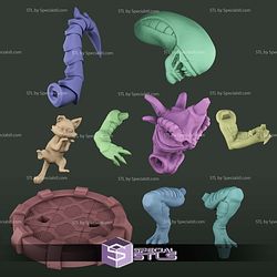 Chibi Xenomorph Alien Sculptures 3D Printing