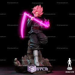 Goku Black and Purple Ball Sculptures 3D Printing