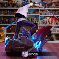 Grimmjow Bleach in Action Sculptures 3D Printing