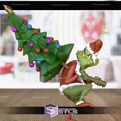 Grinch and Max Christmas Sculptures 3D Printing