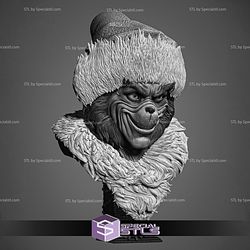 Grinch Portrait Bust Sculptures 3D Printing