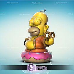 Homer Simpson Budha Sculptures 3D Printing