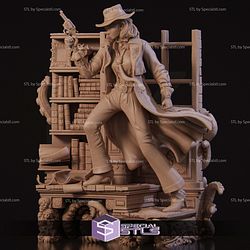 Laura the Detective Diorama Sculptures 3D Printing