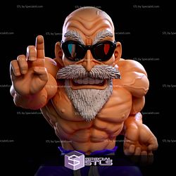 Master Roshi Blue Muscle Sculptures 3D Printing