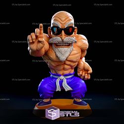 Master Roshi Blue Muscle Sculptures 3D Printing