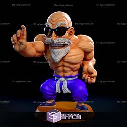 Master Roshi Blue Muscle Sculptures 3D Printing