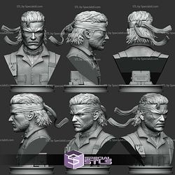 Naked Snake Big Boss Bust Sculptures 3D Printing