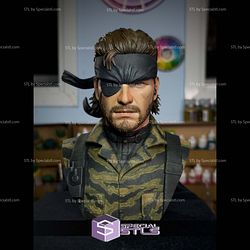 Naked Snake Big Boss Bust Sculptures 3D Printing