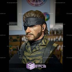 Naked Snake Big Boss Bust Sculptures 3D Printing