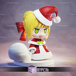 Nero Claudius Chibi Chirstmas Sculptures 3D Printing