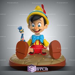 Pinocchio and Jiminy Cricket Sculptures 3D Printing