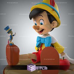 Pinocchio and Jiminy Cricket Sculptures 3D Printing