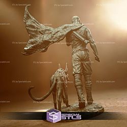 Riddick with Jackal Sculptures 3D Printing