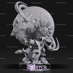 Skull Kid on Tree Sculptures 3D Printing