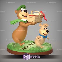 Yogi Bear and Boo Boo V2 Sculptures 3D Printing