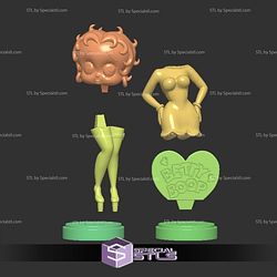 Betty Boop Cartoon Sculptures 3D Printing