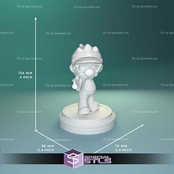 Chibi Mario Shooter Sculptures 3D Printing