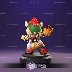 Chibi Soccer Bowser Sculptures 3D Printing