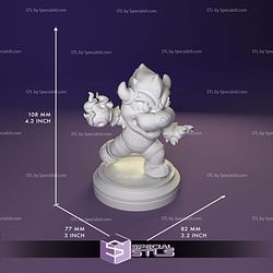 Chibi Soccer Bowser Sculptures 3D Printing