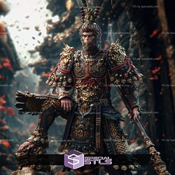 Destined One Black Myth Wukong Sculptures 3D Printing