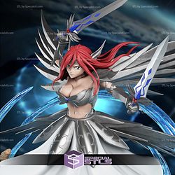 Erza Scarlet Queen Sculptures 3D Printing