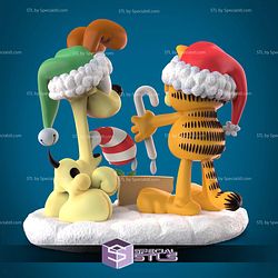 Garfield and Odie Christmas Sculptures 3D Printing