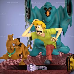 Halloween Scooby Doo and Shaggy Sculptures 3D Printing