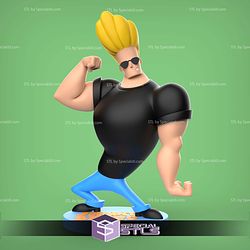 Johny Bravo Cartoon Sculptures 3D Printing