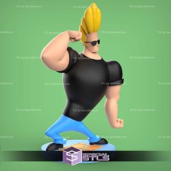 Johny Bravo Cartoon Sculptures 3D Printing