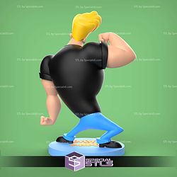 Johny Bravo Cartoon Sculptures 3D Printing