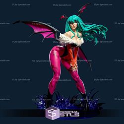 Morrigan Posing with NSFW Sculptures 3D Printing